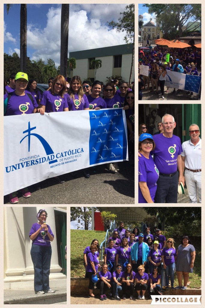 Con el lema "que nada ni nadie silencie tu voz", el recinto de Mayagüez de la Pontificia Universidad Católica de Puerto Rico, se unió al Programa Mujeres Siempre Vivas de la Universidad de Puerto Rico, Recinto de Mayagüez en su tradicional marcha violeta.