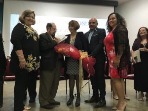 La rectora de Mayagüez de la PUCPR, Dra. Olga Hernández de Patiño fue uno de los cinco homenajeados por la Academia de Artes y Ciencias de Puerto Rico. 